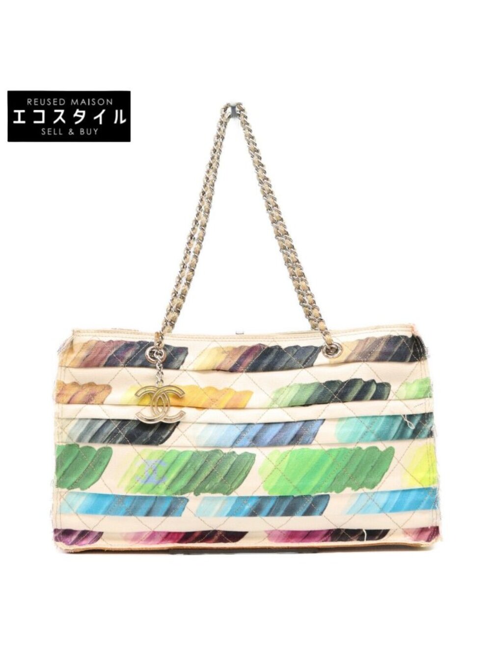 Chanel Paint Colorama Multicolor Canvas Chain Mini Tote Bag